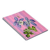 ヴィンテージスタイルオダマキ（植物）フラワージャーナル手帳 ノートブック (右側)