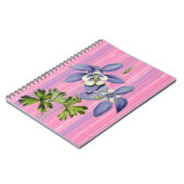 ヴィンテージスタイルオダマキ（植物）フラワージャーナル手帳 ノートブック (左側)