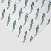 ヴィンテージスタイルカラフルのクジャクがテーブルに固定 薄葉紙 (詳細)