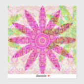 ヴィンテージスタイルカラフルレイヤードフラワーアートステッカー シール (シート)