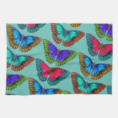 ヴィンテージスタイルカラフル(昆虫)オオカバマダラ、モナークバタフライキッチン キッチンタオル (横)