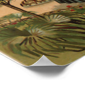 ヴィンテージスタイルカントリーガーデンシーン ポスター (角)