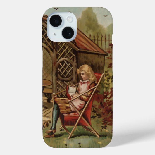 ヴィンテージスタイルカントリーガーデンシーン Case-Mate iPhoneケース (裏面)