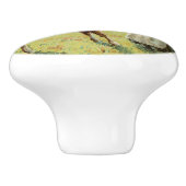 ヴィンテージスタイルカントリーファームガール食べ物を与えズカーフ セラミックノブ (側面)