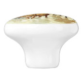 ヴィンテージスタイルカントリーファーム牛 セラミックノブ (側面)