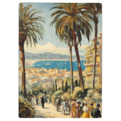 ヴィンテージスタイルカンヌフランスのトラベルウォーターの色 クリップボード (裏面)