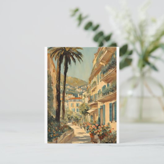 ヴィンテージスタイルカンヌフランスのトラベルウォーターの色 シーズンカード (スタンド正面)