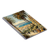 ヴィンテージスタイルカンヌフランスのトラベルウォーターの色 ノートブック (右側)