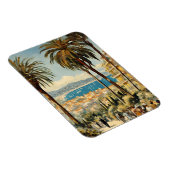 ヴィンテージスタイルカンヌフランスのトラベルウォーターの色 マグネット (右側)