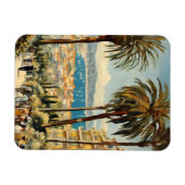 ヴィンテージスタイルカンヌフランスのトラベルウォーターの色 マグネット (横)