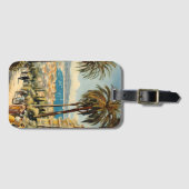 ヴィンテージスタイルカンヌフランスのトラベルウォーターの色 ラゲッジタグ (正面横)