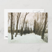 ヴィンテージスタイルカード – 冬の木 ポストカード (正面/裏面)