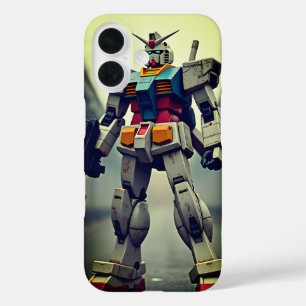 ヴィンテージスタイルガンダムロボット携帯電話ケース iPhone 16ケース