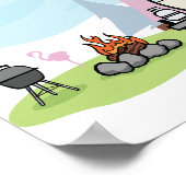 ヴィンテージスタイルキャンパーポスター ポスター (角)