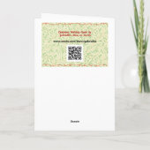 ヴィンテージスタイルキルトデザインクリスマスオーナメントアート カード (裏面)