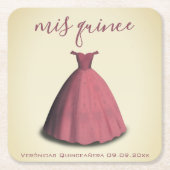 ヴィンテージスタイルキンセアニェラミクリンステーブルデコル スクエアペーパーコースター (正面)