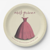 ヴィンテージスタイルキンセアニェラミクリンステーブルデコル ペーパープレート (正面)