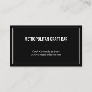 ヴィンテージスタイルクラフトバー、レストランビジネスカード 名刺
