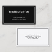 ヴィンテージスタイルクラフトバー、レストランビジネスカード 名刺 (正面/裏面)