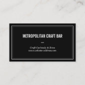 ヴィンテージスタイルクラフトバー、レストランビジネスカード 名刺 (正面)