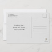 ヴィンテージスタイルクランパスファミリーホリデーハガキ 招待状 (裏面)