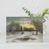 ヴィンテージスタイルクリスマスイブクリスマス招待状 招待状 (スタンド正面)