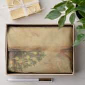 ヴィンテージスタイルクリスマスイラストレーション 薄葉紙 (ギフト)