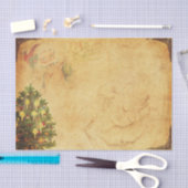 ヴィンテージスタイルクリスマスイラストレーション 薄葉紙 (クラフト)