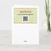 ヴィンテージスタイルクリスマスオーナメントアートスネクスキン カード (裏面)