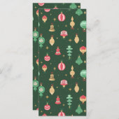 ヴィンテージスタイルクリスマスオーナメントパターン – 緑 メニュー (正面/裏面)