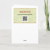 ヴィンテージスタイルクリスマスオーナメントピンクアートカード カード (裏面)