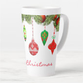 ヴィンテージスタイルクリスマスオーナメント/レトロ カフェラテマグ (右アングル)