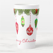 ヴィンテージスタイルクリスマスオーナメント/レトロ カフェラテマグ (正面)