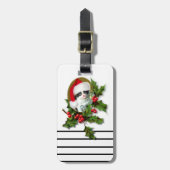 ヴィンテージスタイルクリスマスキタン ラゲッジタグ (正面縦)