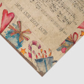 ヴィンテージスタイルクリスマスシート音楽静か夜 薄葉紙 (詳細)