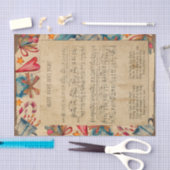 ヴィンテージスタイルクリスマスシート音楽静か夜 薄葉紙 (クラフト)