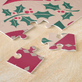 ヴィンテージスタイルクリスマスシームレスパターン ジグソーパズル (側面)