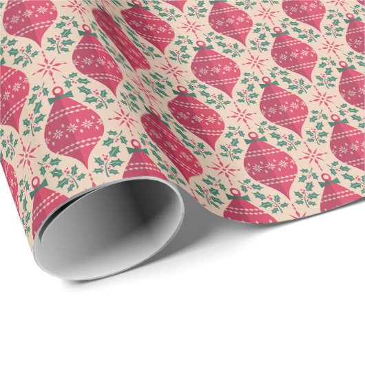 ヴィンテージスタイルクリスマスシームレスパターン ラッピングペーパー (ロールコーナー)
