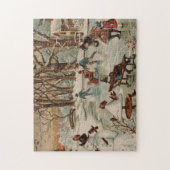 ヴィンテージスタイルクリスマスシーン ジグソーパズル (縦)