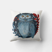 ヴィンテージスタイルクリスマスススススカンジナビアフクロウ クッション (裏面)