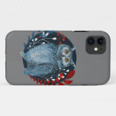 ヴィンテージスタイルクリスマスススススカンジナビアフクロウ Case-Mate iPhoneケース (裏面(横))