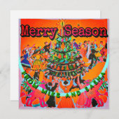 ヴィンテージスタイルクリスマスツリーにテキストを追加 (正面/裏面)