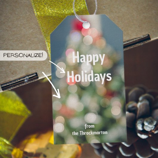 ヴィンテージスタイルクリスマスツリー ギフトタグ