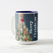 ヴィンテージスタイルクリスマスツリー ツートーンマグカップ (正面左)