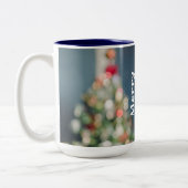 ヴィンテージスタイルクリスマスツリー ツートーンマグカップ (左)