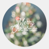 ヴィンテージスタイルクリスマスツリー ラウンドシール (正面)