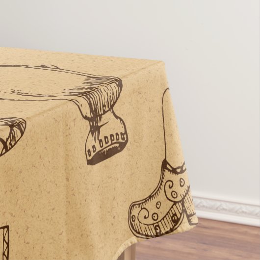 ヴィンテージスタイルクリスマストイズ手描き テーブルクロス (インサイチュ)