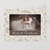 ヴィンテージスタイルクリスマスフォトフィルター ポストカード (正面)