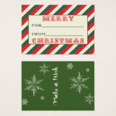 ヴィンテージスタイルクリスマスプレゼントラベル (正面&裏面)