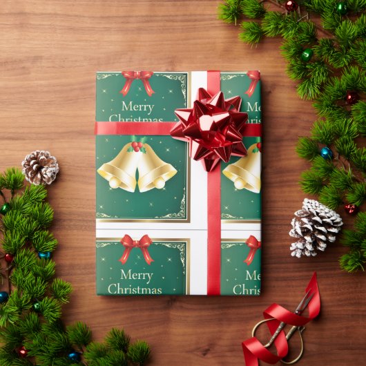 ヴィンテージスタイルクリスマスベルズ ラッピングペーパー (クリスマスギフト)